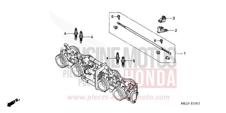 DROSSELKLAPPENGEHAEUSE (BAUTEILE) von CB1300 DARKNESS BLACK METALLIC (NH463) von 2005