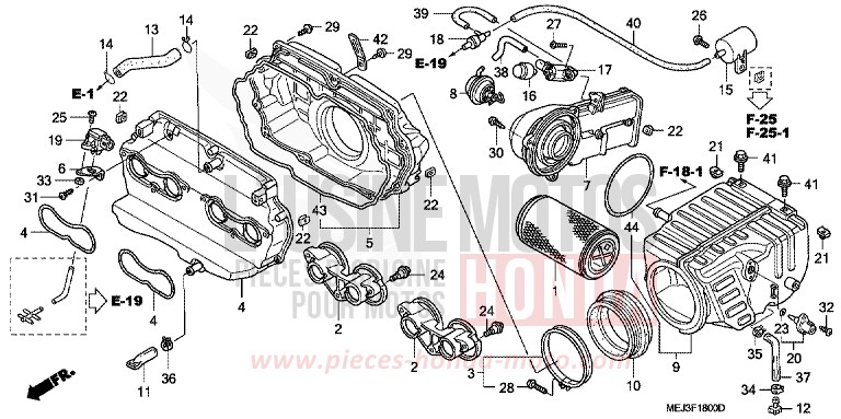 LUFTFILTER von CB1300 DARKNESS BLACK METALLIC (NH463) von 2005