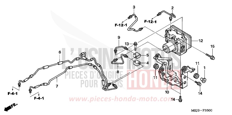 ABS-MODULATOR von CB1300 DARKNESS BLACK METALLIC (NH463) von 2005