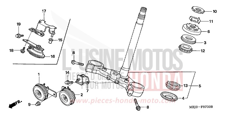 LENKSCHAFT von CB1300 PEARL HERON BLUE (PB332) von 2005