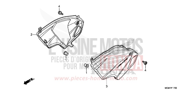SEITENABDECKUNG von Hornet MAT CYNOS GRAY METALLIC (NH312) von 2013