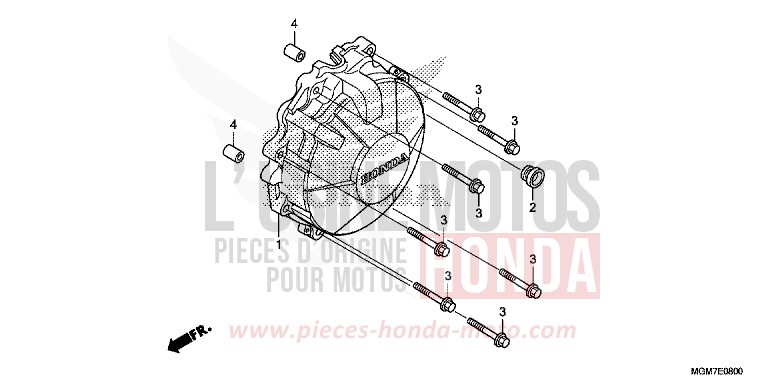 GENERATORABDECKUNG von Hornet MAT PEARL COOL WHITE (NHB44) von 2013
