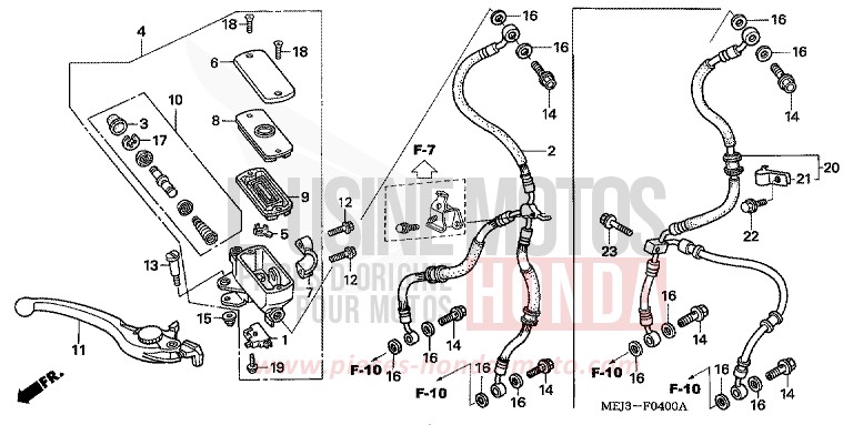 VORDERRADBREMSE (CB1300/F/F1/S) von CB1300 FORCE SILVER METALLIC (NH411) von 2003