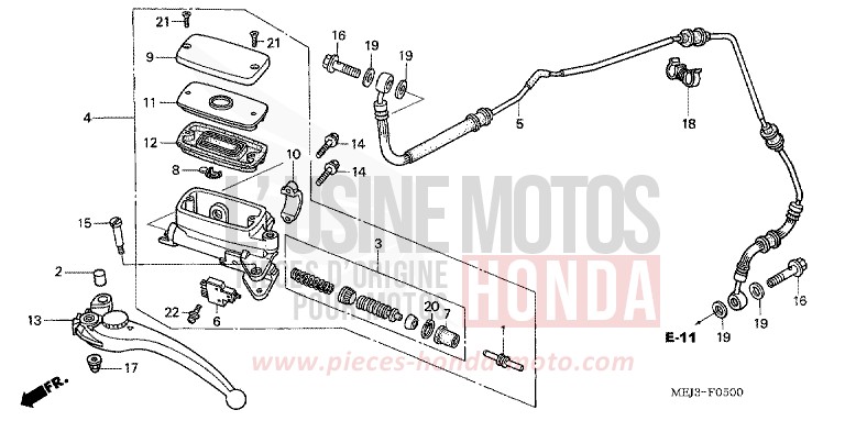 HAUPTKUPPLUNGSZYLINDER von CB1300 FORCE SILVER METALLIC (NH411) von 2003