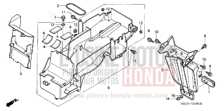 KOTFLUEGEL, HINTEN (CB1300/F/F1/S) von CB1300 FORCE SILVER METALLIC (NH411) von 2003
