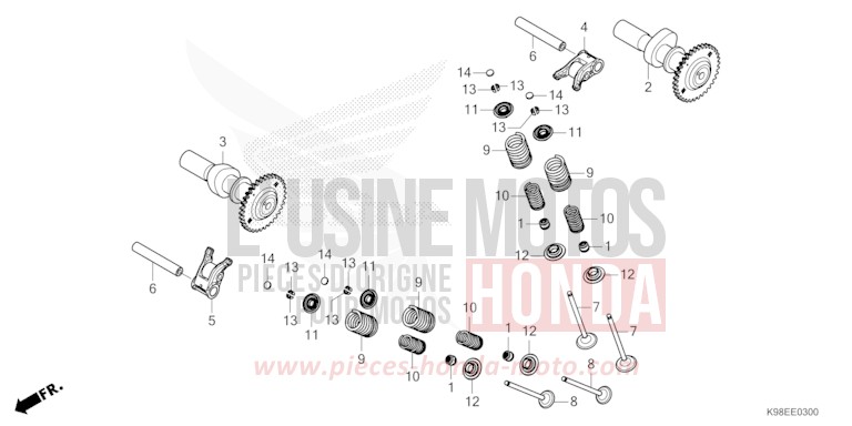 NOCKENWELLE/VENTIL von CB125R MAT LUCENT SILVER METALLIC (NHC09) von 2026