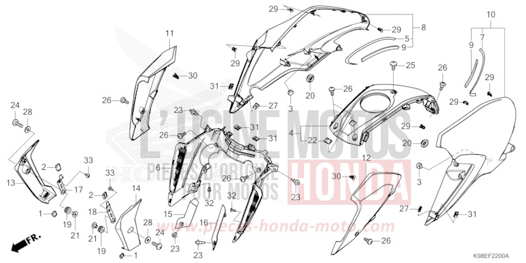 RADKRANZ/FUEL TANK COVER von CB125R ZEFIRO BLUE METALLIC (BG136) von 2026