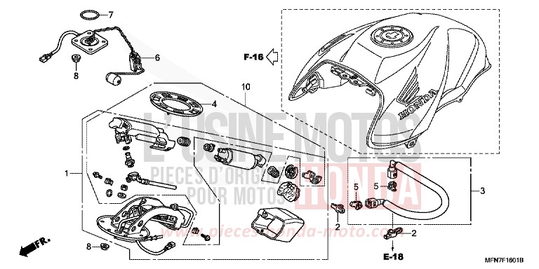 KRAFTSTOFFPUMPE von CB1000R PEARL COOL WHITE (NHA16) von 2009