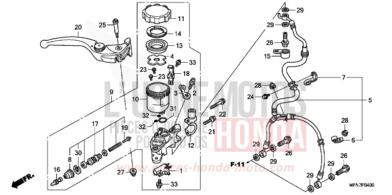 VORDERRADBREMSE (CB1000R) von CB1000R SWORD SILVER METALLIC (NHA95) von 2009