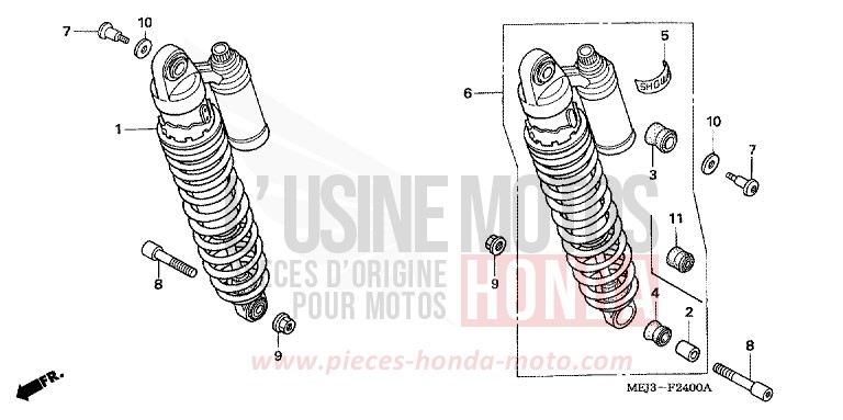 KISSEN, HINTEN von CB1300 PEARL FADELESS WHITE (NH341) von 2003