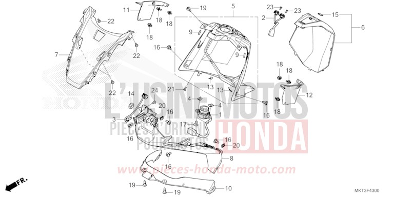 OBERER WINDLAUF von X-ADV GRAND PRIX RED (R380) von 2022