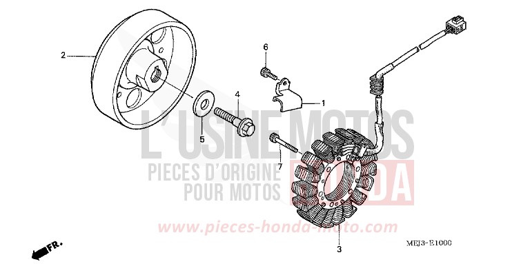 GENERATOR von CB1300S PEARL FADELESS WHITE (NH341K) von 2005