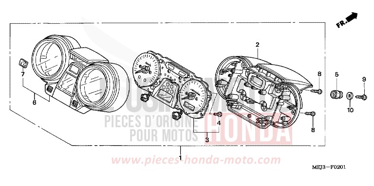 MESSGERAET (CB1300S/SA) von CB1300S PEARL FADELESS WHITE (NH341K) von 2005
