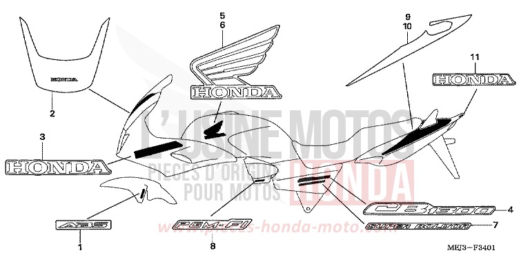 MARKE (CB1300S/SA) von CB1300S PEARL FADELESS WHITE (NH341K) von 2005