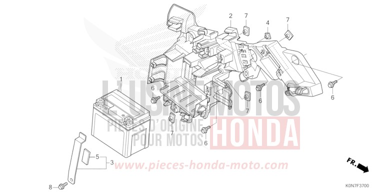 BATTERIE/BATTERIEGEHAEUSE von CBF125 BLACK (NH1) von 2021