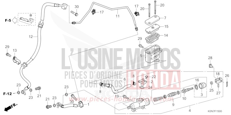 HAUPTBREMSE, HINTEN ZYLINDER von CBF125 NOIR (NH1) von 2021