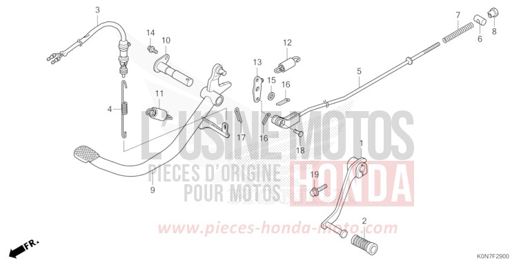 PEDALE von CBF125 PEARL SPLENDOR RED (R369) von 2021