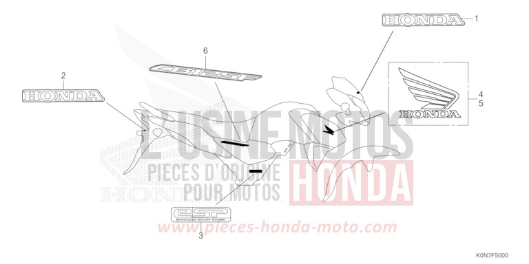 MARKE von CBF125 PEARL SPLENDOR RED (R369) von 2021