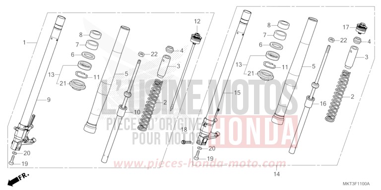 GABEL, VORNE von X-ADV GRAND PRIX RED (R380) von 2024