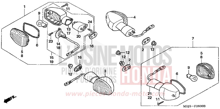 BLINKER von CB1300 PEARL HERON BLUE (PB332) von 2005
