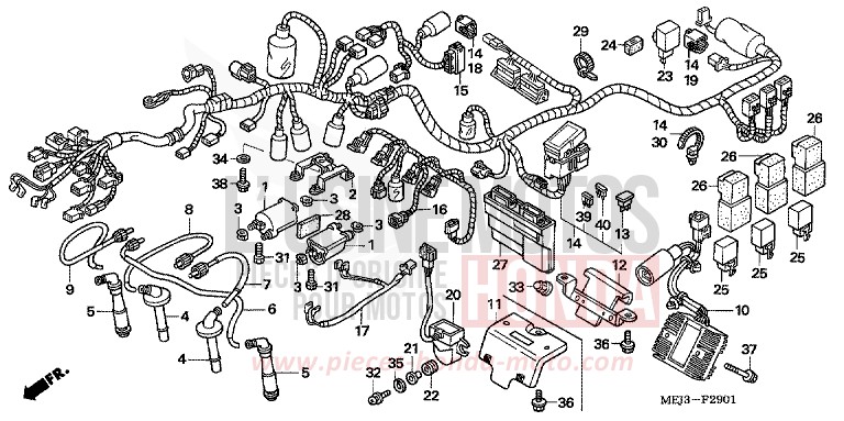KABELBAUM/ZUENDSPULE (CB1300/A) von CB1300 PEARL HERON BLUE (PB332) von 2005