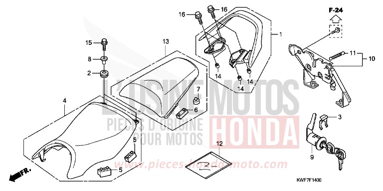 SITZ von CBF125 BLACK (NH1) von 2013