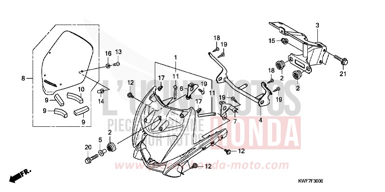 WINDLAUF, VORNE von CBF125 BLACK (NH1) von 2013