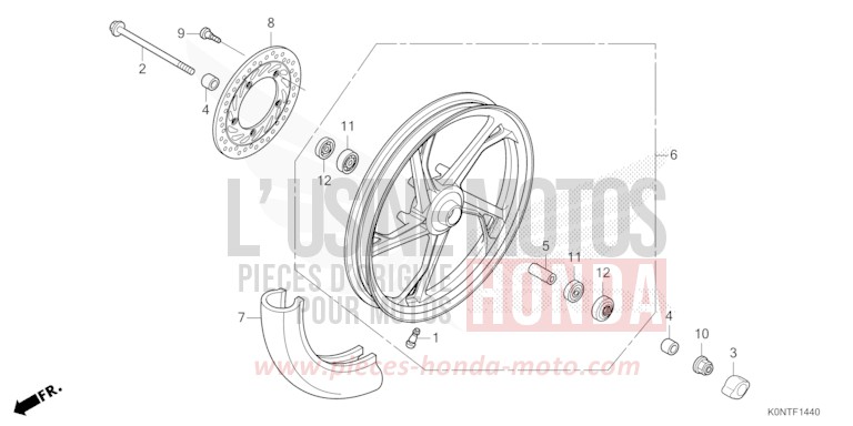 VORDERRAD von CBF125MEF IMPERIAL RED METALLIC (R355) von 2026
