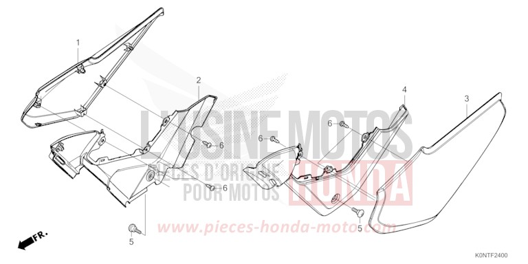 SEITENABDECKUNG von CBF125MEF MAT AXIS GRAY METALLIC (NH303) von 2026