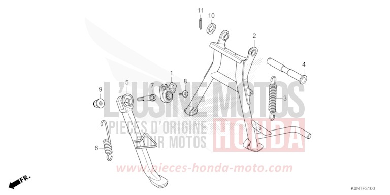 STAENDER von CBF125MEF MAT AXIS GRAY METALLIC (NH303) von 2026