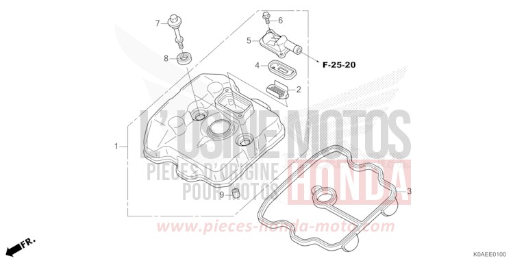 ZYLINDERKOPFDECKEL von CB300R MAT PEARL AGILE BLUE (PB413) von 2022