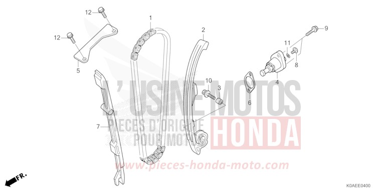 NOCKENWELLENKETTE/SPANNVORRICHTUNG von CB300R MAT PEARL AGILE BLUE (PB413) von 2022