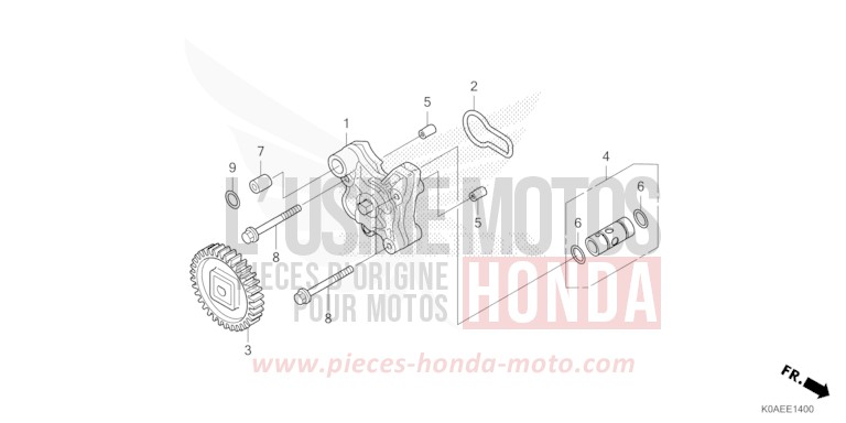 OELPUMPE von CB300R MAT PEARL AGILE BLUE (PB413) von 2022