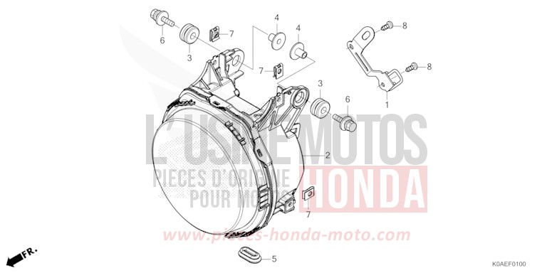 SCHEINWERFER von CB300R MAT PEARL AGILE BLUE (PB413) von 2022