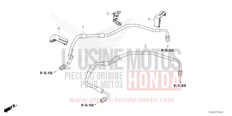 VORDERE BREMSLEITUNG von CB300R MAT PEARL AGILE BLUE (PB413) von 2022