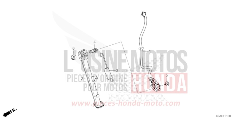 SEITENSTAENDER von CB300R MAT PEARL AGILE BLUE (PB413) von 2022