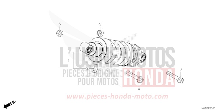 KISSEN, HINTEN von CB300R MAT PEARL AGILE BLUE (PB413) von 2022