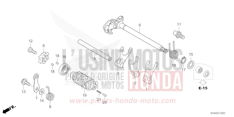 SCHALTTROMMEL von CB300R PEARL DUSK YELLOW (Y238) von 2022