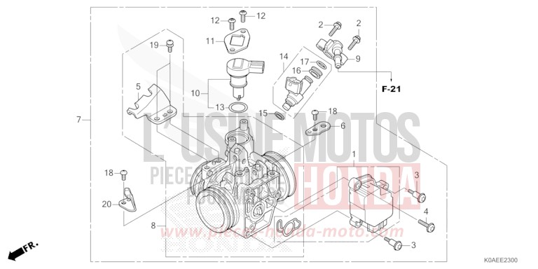 DROSSELKLAPPENGEHAEUSE von CB300R PEARL DUSK YELLOW (Y238) von 2022