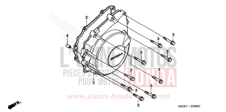 GENERATORABDECKUNG (CBF600S6/SA6/N6/NA6) von CBF600N FORCE SILVER METALLIC (NH411D) von 2006