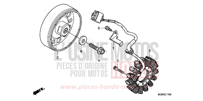 GENERATOR von CBF600N DRAGON GREEN METALLIC (GY139) von 2010