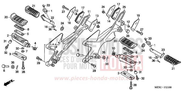 STUFE von CBF600S PEARL BREEZY BLUE (PB341) von 2004
