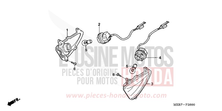 BLINKER (CBF600S/SA) von CBF600S EMERGENCY RED METALLIC (R311) von 2006