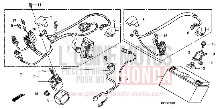 BATTERIE (CBF600S8/SA8/N8/NA8) von CBF600N PEARL SIENA RED (R320) von 2008
