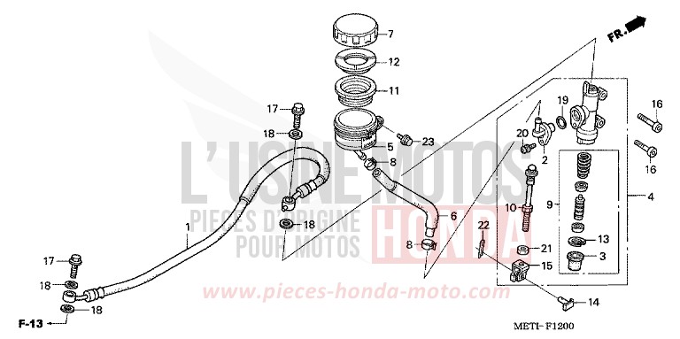 HAUPTBREMSE, HINTEN ZYLINDER (CBF500) von CBF500 FORCE SILVER METALLIC (NH411) von 2004