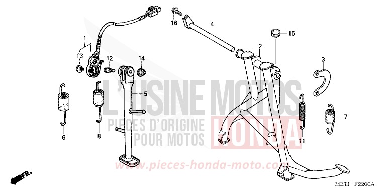 STAENDER von CBF500 FORCE SILVER METALLIC (NH411) von 2004