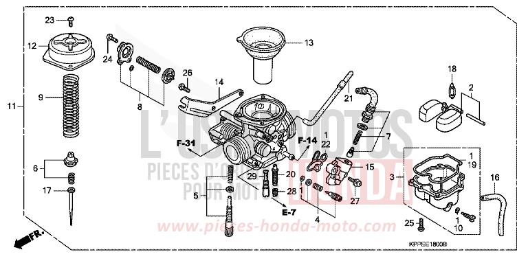 VERGASER von CBR125R BLACK (NH1) von 2005