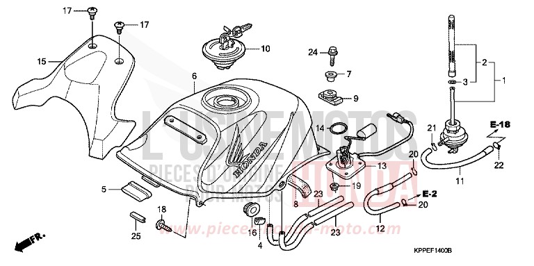 KRAFTSTOFFTANK (CBR125R/RS/RW5/RW6/RW8) von CBR125R BLACK (NH1) von 2005