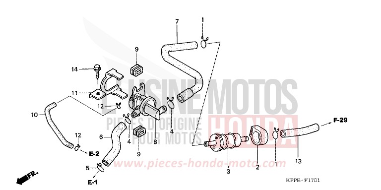 LUFTEINSPRITZ-STEUERVENTIL von CBR125R BLACK (NH1) von 2005