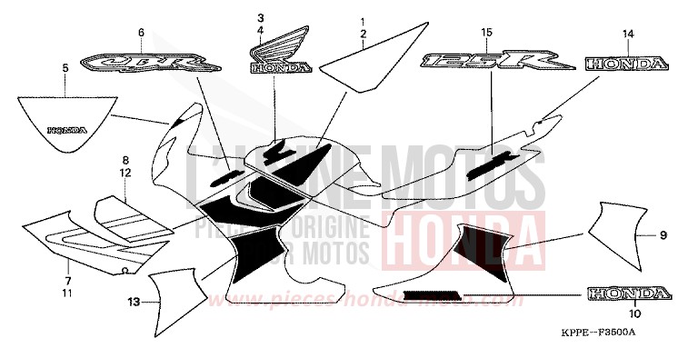 MARKE/STREIFEN (CBR125R/RW5/RW6) von CBR125R BLACK (NH1) von 2005